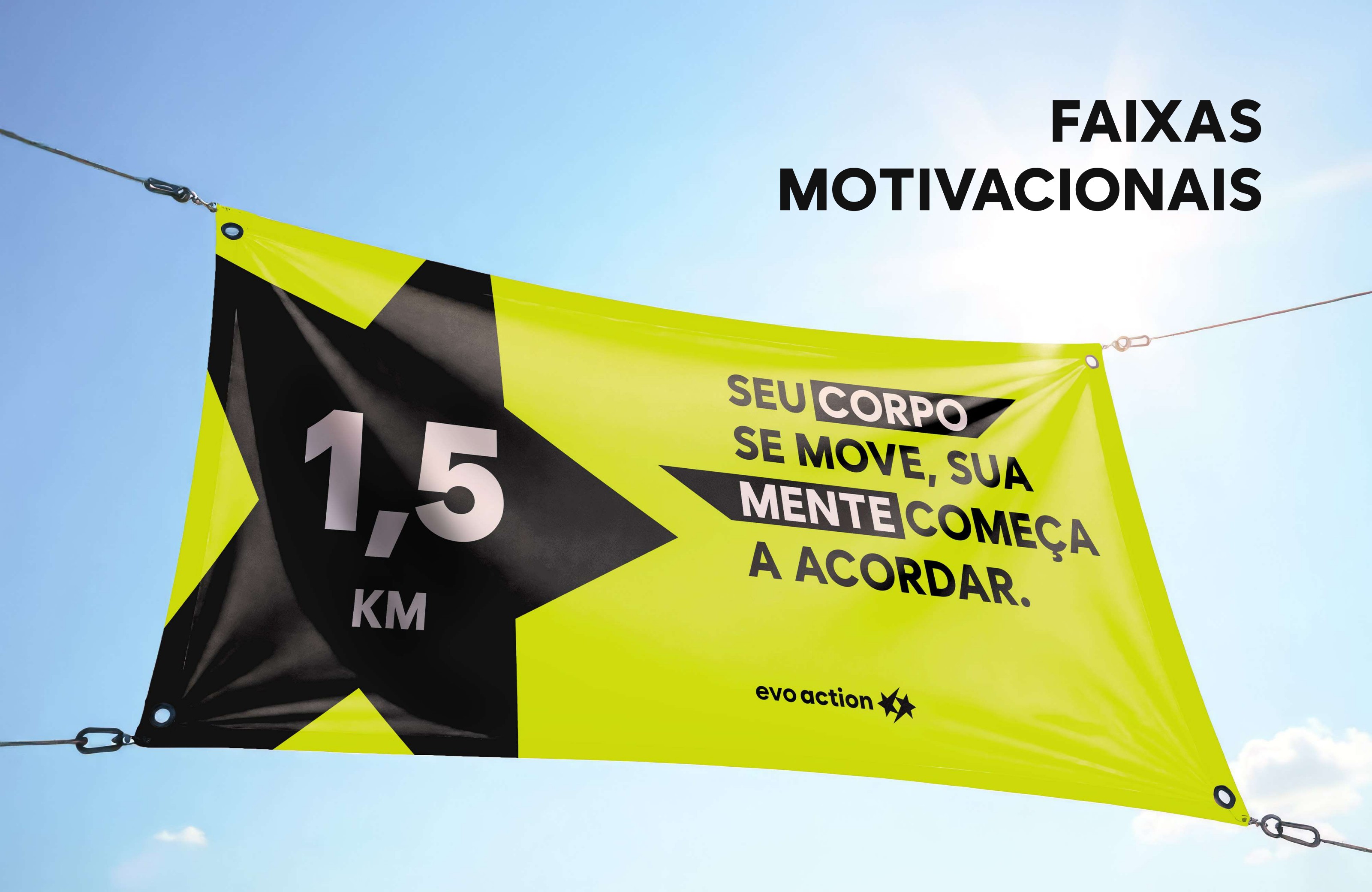 Faixas motivacionais por km do EVO Action